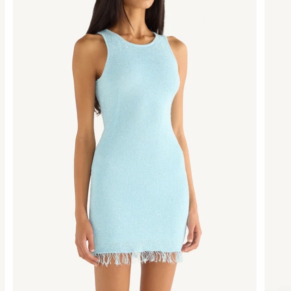 The Natalia Mini Dress Blue Sequin by Asta Resort - Picture 1 of 4